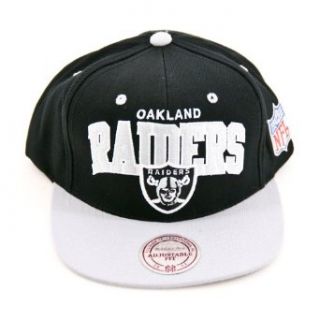 Mitchell & Ness Oakland Raiders Flat Brim Snap Back Hat Adjustable : Baseball Caps : Sports & Outdoors