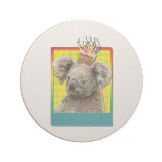 Birthday Cupcake Koala Drink Coasters