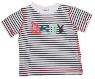 DKNY Newborn Baby Girl Original Striped Soft Jersey Tee Top T Shirt: Clothing