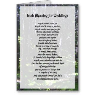 Irish Blessing for Weddings Card