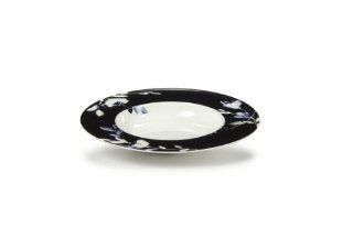 Mikasa Midnight Bloom 9 inch Rimmed Soup Bowl: Kitchen & Dining