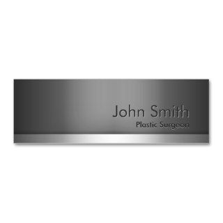 Skinny Metal Plastic Surgeon Business Card