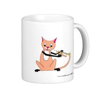 Cat Playing the Trumpet Mugs