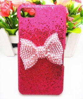 Hot Pink Special Sparkle Party Cute Bling Pink Bow Diamond Case Cover For BlackBerry Z10 Cell Phones & Accessories