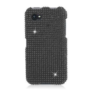 Black Rhinestone Bling Hard Case Cover for HTC First + Pen Stylus: Cell Phones & Accessories