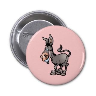 Cute Donkey Pinback Buttons