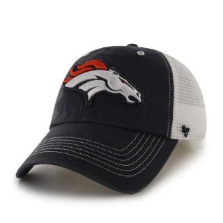 Denver Broncos 47 Brand Navy White Mesh Blue Mountain Flexfit Hat Cap : Sports Fan Baseball Caps : Sports & Outdoors