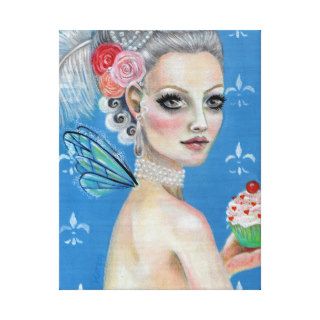 Marie Antoinette Cupcake Queen let them eat cupcak Gallery Wrapped Canvas