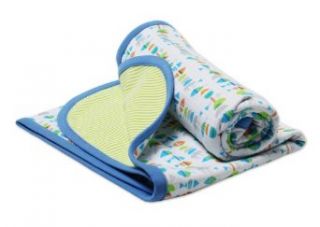 Zutano Unisex baby Infant Fishies Blanket, White, One Size: Nursery Receiving Blankets: Clothing