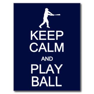 Keep Calm & Play Ball postcard, customize