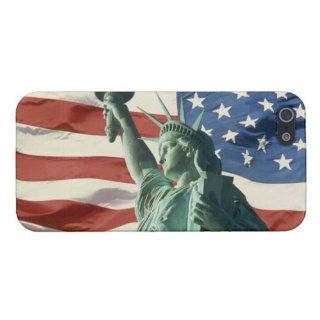 Custom American Flag USA Statue of Liberty Snap On Cell Phone Cover Case Skin for iPhone 5 Models: Cell Phones & Accessories