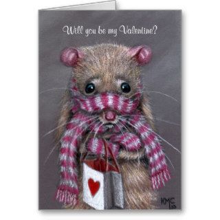 Cold Rat with Scarf Valentine's Day Card
