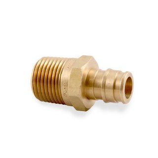 3/4" PEX x 1/2" Male Threaded Adapter Brass Crimp Fitting (25 in Bag)   Pipe Fittings  