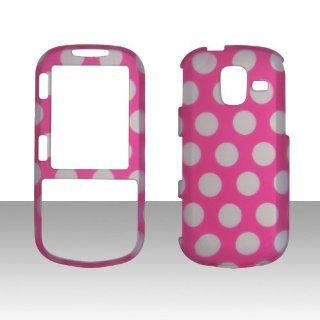 2D Dots on Pink Samsung Intensity III , 3 U485 Verizon Case Cover Hard Phone Case Snap on Cover Rubberized Touch Faceplates: Cell Phones & Accessories