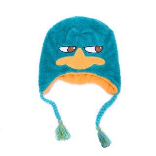 Disney Phineas And Ferb Perry The Platypus Youth Fuzzy Peruvian Laplander Beanie Hat: Toys & Games