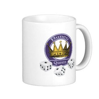 Bunco Queen Crown and Dice Coffee Mug