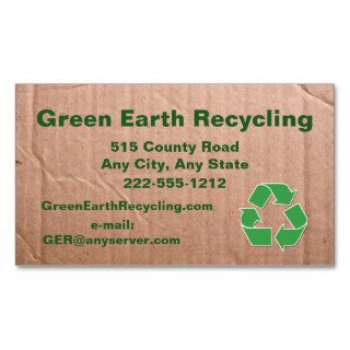 Recycling Business Cardboard Look Business Card