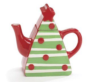 Christmas Tree Shape Teapot For Holiday Teas Kitchen & Dining