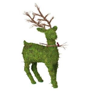 20 in. Green Moss Vine Standing Deer 1723710