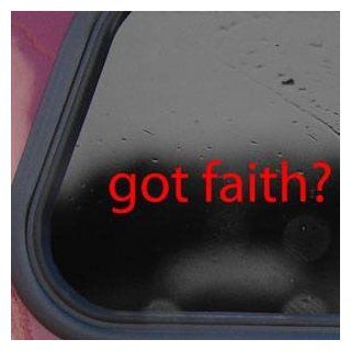 Got Faith? Red Sticker Decal Christian Hope Laptop Die cut Red Sticker Decal   Decorative Wall Appliques  