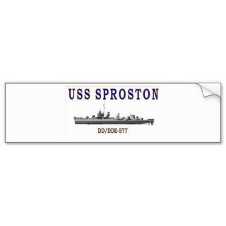 USS SPROSTON DD/DDE 577 BUMPER STICKERS