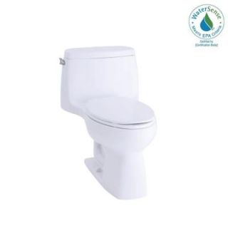 KOHLER Santa Rosa Comfort Height 1 piece 1.28 GPF Compact Elongated Toilet with AquaPiston Flush Technology in White K 3810 0