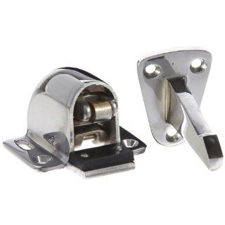Rockwood 494S.26 Brass Wall Mount Automatic Door Holder with Stop, Polished Chrome Plated Finish, 3 3/4" Wall to Door Projection, Includes Fasteners for Use with Hollow Core Doors and Masonry Walls: Industrial Hardware: Industrial & Scientific