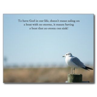 To have God in our life, doesn't mean saling on a Post Card