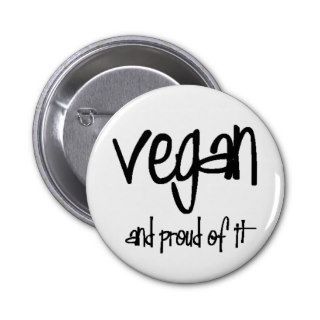 vegan and proud buttons