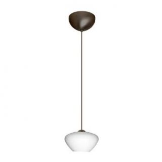 Peri 1 Light Mini Pendant Finish: Bronze, Glass Shade: Opal Matte, Bulb Type: Incandescent   Ceiling Pendant Fixtures  