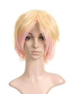 Creamsicle Orange and Pink Short Length Anime Cosplay Costume Wig: Toys & Games
