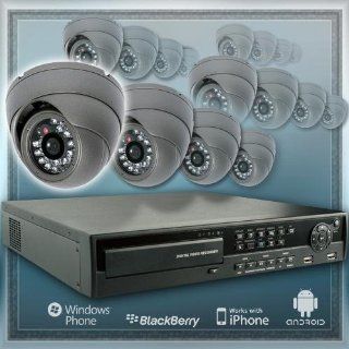 Cantek SV 16SYSEN501R24 16 Camera System Day/Night Dome Cameras and 500GB Cantek DVR, Mobile Phone Compatibility : Security And Surveillance Products : Camera & Photo