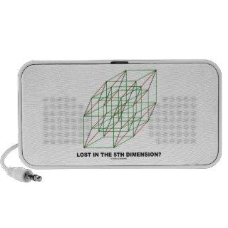 Lost In The Fifth Dimension? (Geometry Cube Humor) iPod Speakers