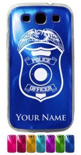 Samsung Galaxy S3 Siii Case/Cover   POLICE BADGE, LAW ENFORCEMENT   Personalized for FREE (Click the CONTACT SELLER button after purchase and send a message with your case color and engraving request): Cell Phones & Accessories