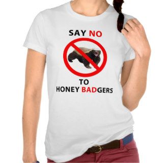 Say NO to Honey Badger, Funny Badass Trendy Tees