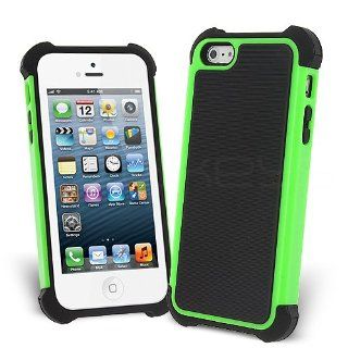 Celicious Green Rugged Hybrid Case for Apple iPhone 5s / iPhone 5  Apple iPhone 5s Case [Tough Armour] Cushioned Extreme Protection Dual Layer Heavy Duty & Ultra Hybrid: Cell Phones & Accessories