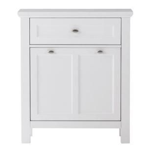 Home Decorators Collection Austell 28.5 in. W White Tilt Out Hamper 1939400410