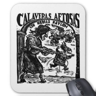 Donkey Boy Gets Shot   Vintage Skeleton Art Mousepad