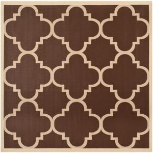 Safavieh Courtyard Dark Brown 7.8 ft. x 7.8 ft. Square Area Rug CY6243 204 8SQ