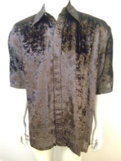 CDS Men`s Short Sleeve Shirts 3509 BROWN (L) at  Mens Clothing store: Button Down Shirts