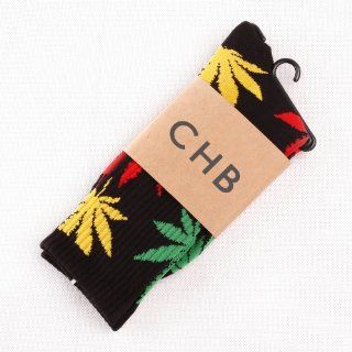 1Pair Marijuana Weed Leaf Cotton High Thick Socks Colorful for Men/women Clothing