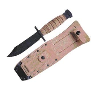 Ontario Knives 499 Air Force Survival Fixed Blade Knife with Stacked Leather Handle : Fixed Blade Camping Knives : Sports & Outdoors