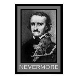 Edgar Allan Poe and Raven Poster