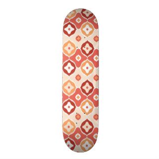 Golden ikat geometric pattern skate board deck