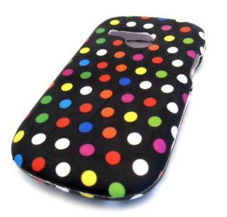 Lg 501c Rain Bow Multi Color Polka Dot Cute Design HARD RUBBERIZED Case Cover Skin Protector TracFone Straight Talk Lg501c: Cell Phones & Accessories
