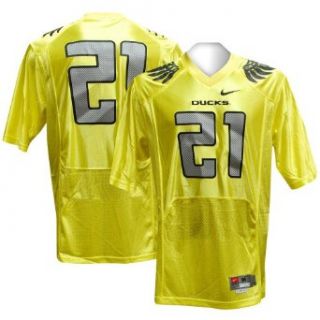 Oregon Ducks #21 Yellow Emroidered Twill Nike Football Jersey (XXL) : Sports & Outdoors