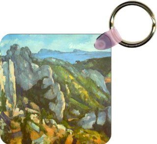 Rikki KnightTM Paul Cezzane Art L'Estaque Key Chains (Set of 2) : Key Tags And Chains : Office Products