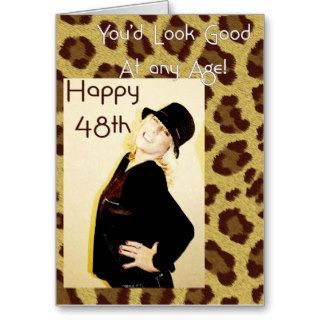 48th Birthday, Happy Lady Card