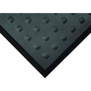 Wearwell Urethane 504 Pur Comfort Anti Fatigue Mat, Safety Beveled Edges, for Controlled Enviroments, 2' Width x 3' Length x 5/8" Thickness, Black Floor Matting