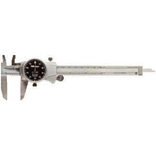 Mitutoyo 505 675 56 Dial Caliper, Stainless Steel, Black Face, 0 6" Range, +/ 0.001" Accuracy, 0.001" Resolution: Industrial & Scientific